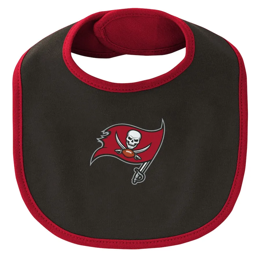 Tampa Bay Buccaneers Infant Little Champ Creeper, Bib & Bootie Set