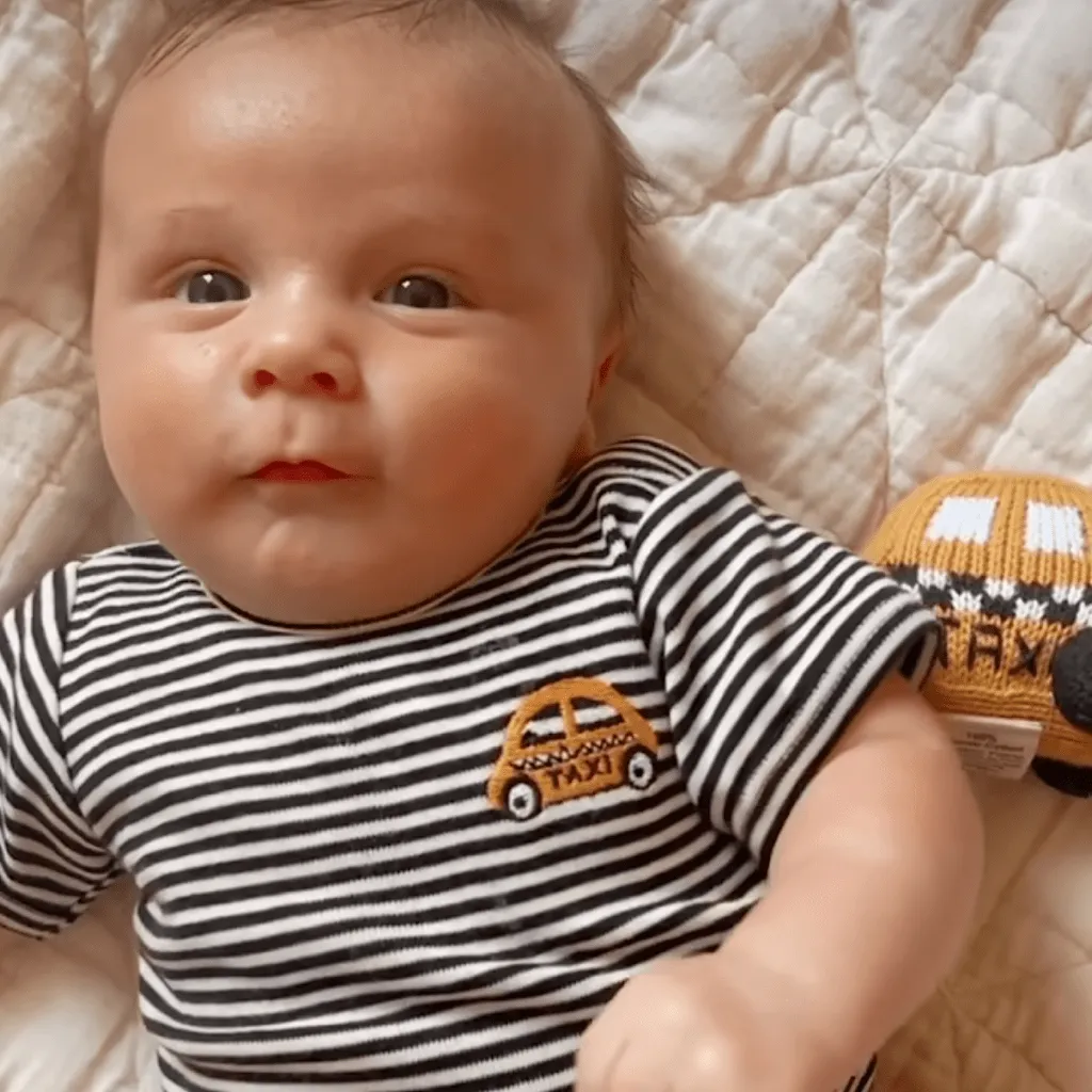 Taxi Embroidery Baby Onesie