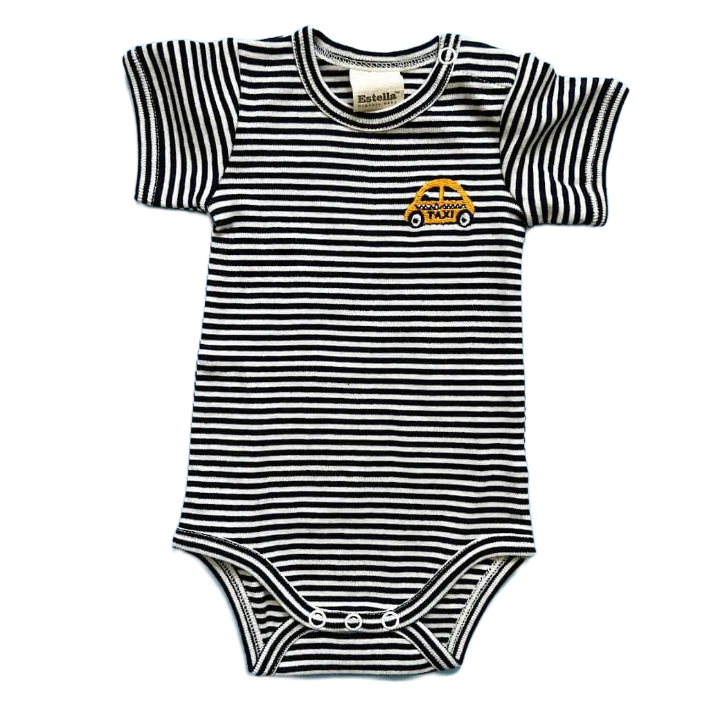 Taxi Embroidery Baby Onesie