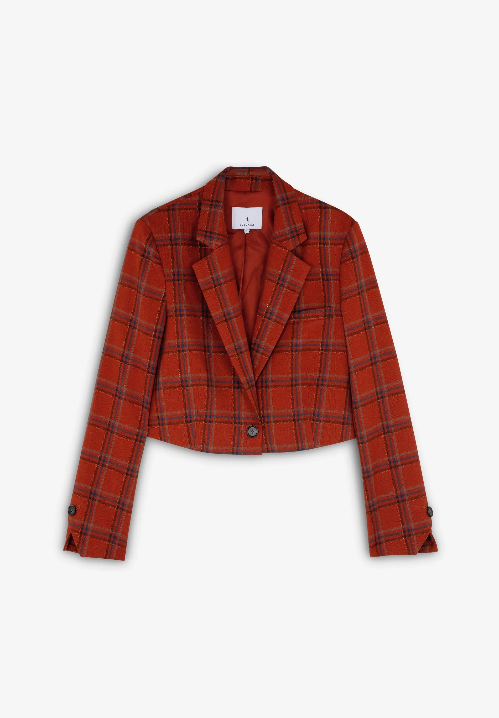 TERRACOTTA CHECK BLAZER