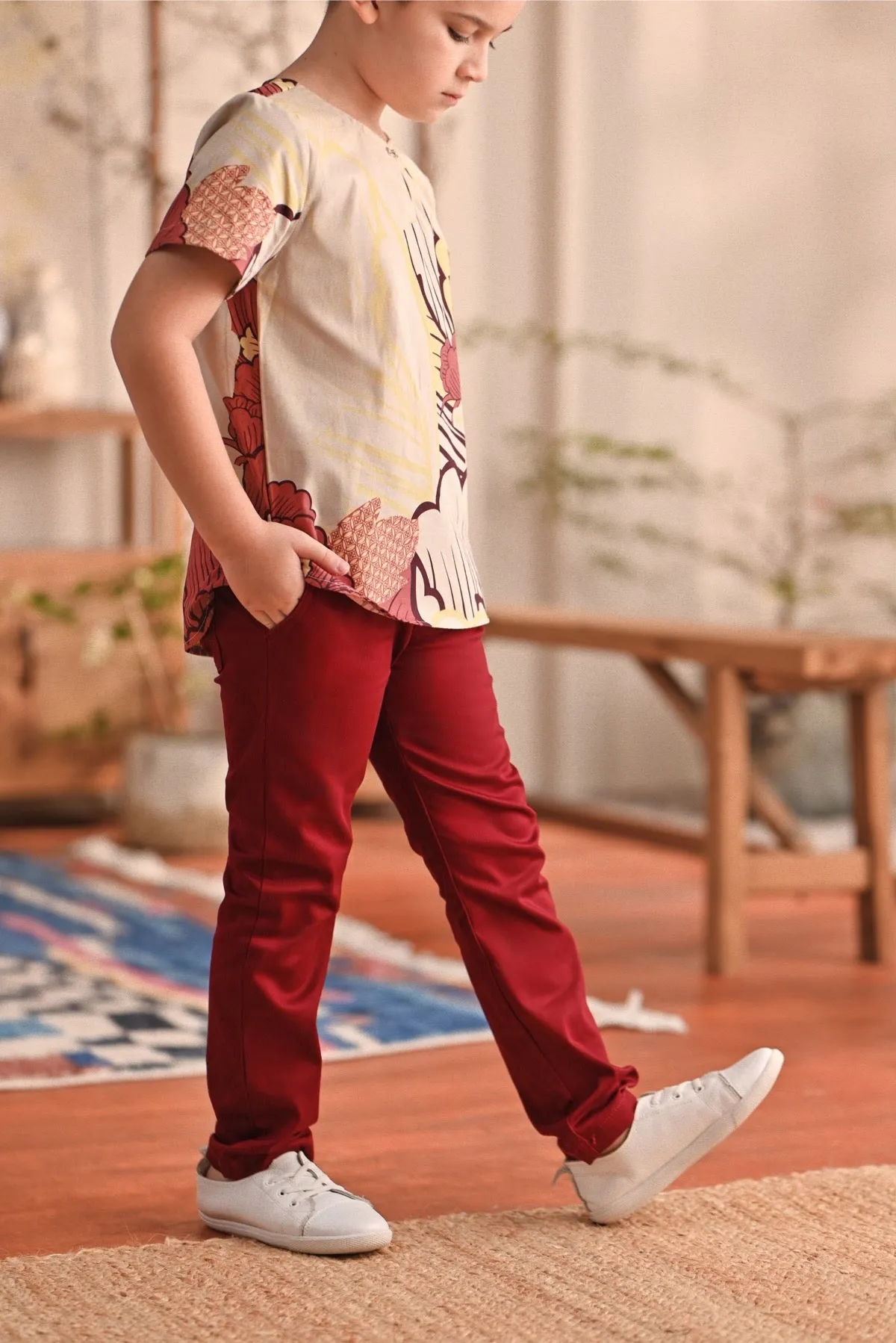 The Perfect Slim Fit Pants - Maroon