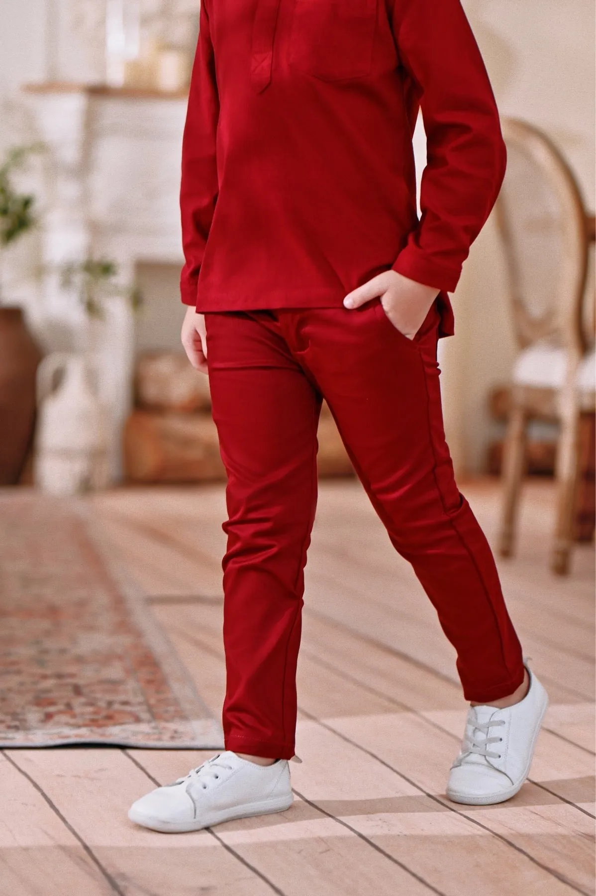 The Perfect Slim Fit Pants - Maroon