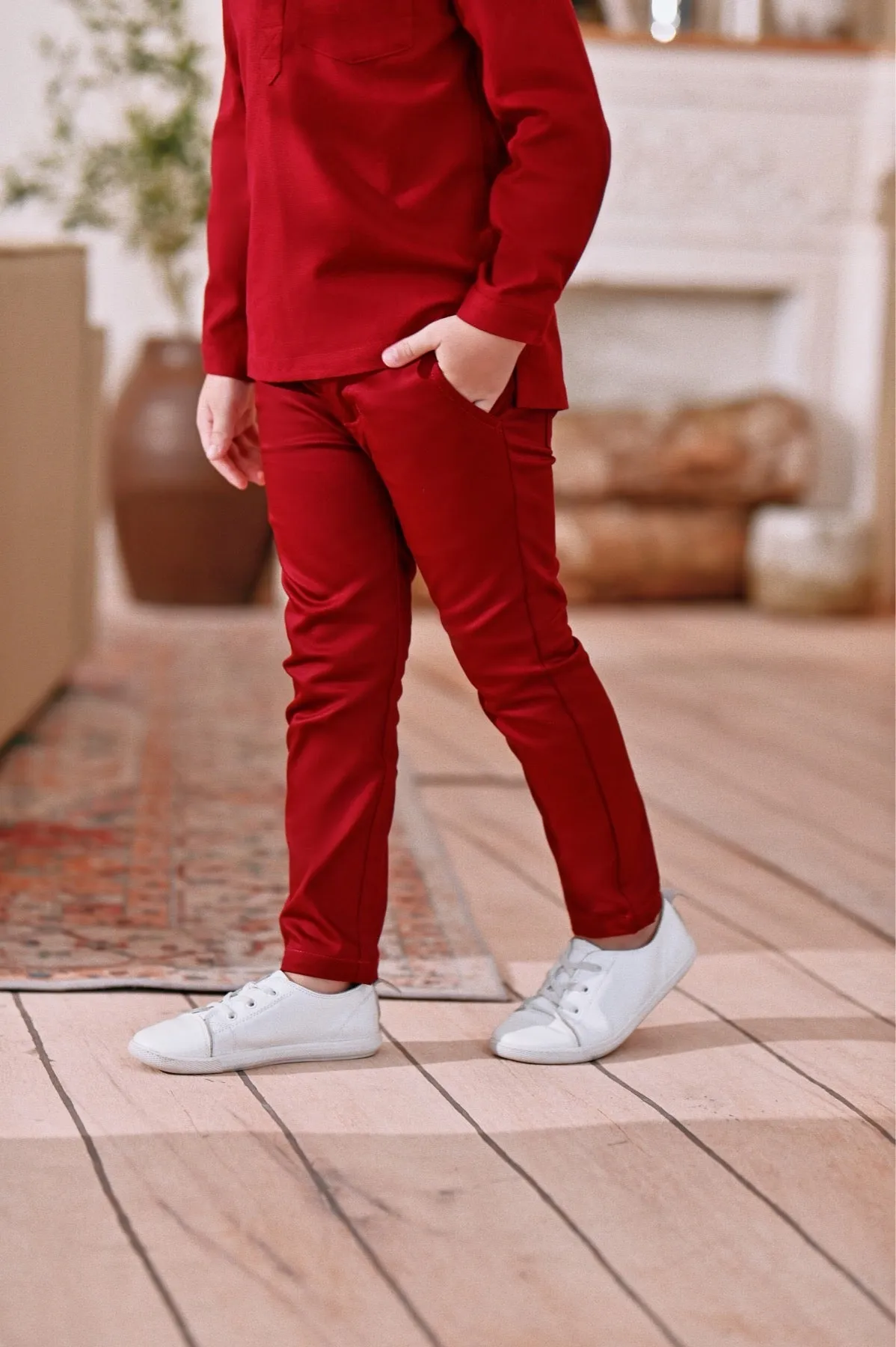 The Perfect Slim Fit Pants - Maroon