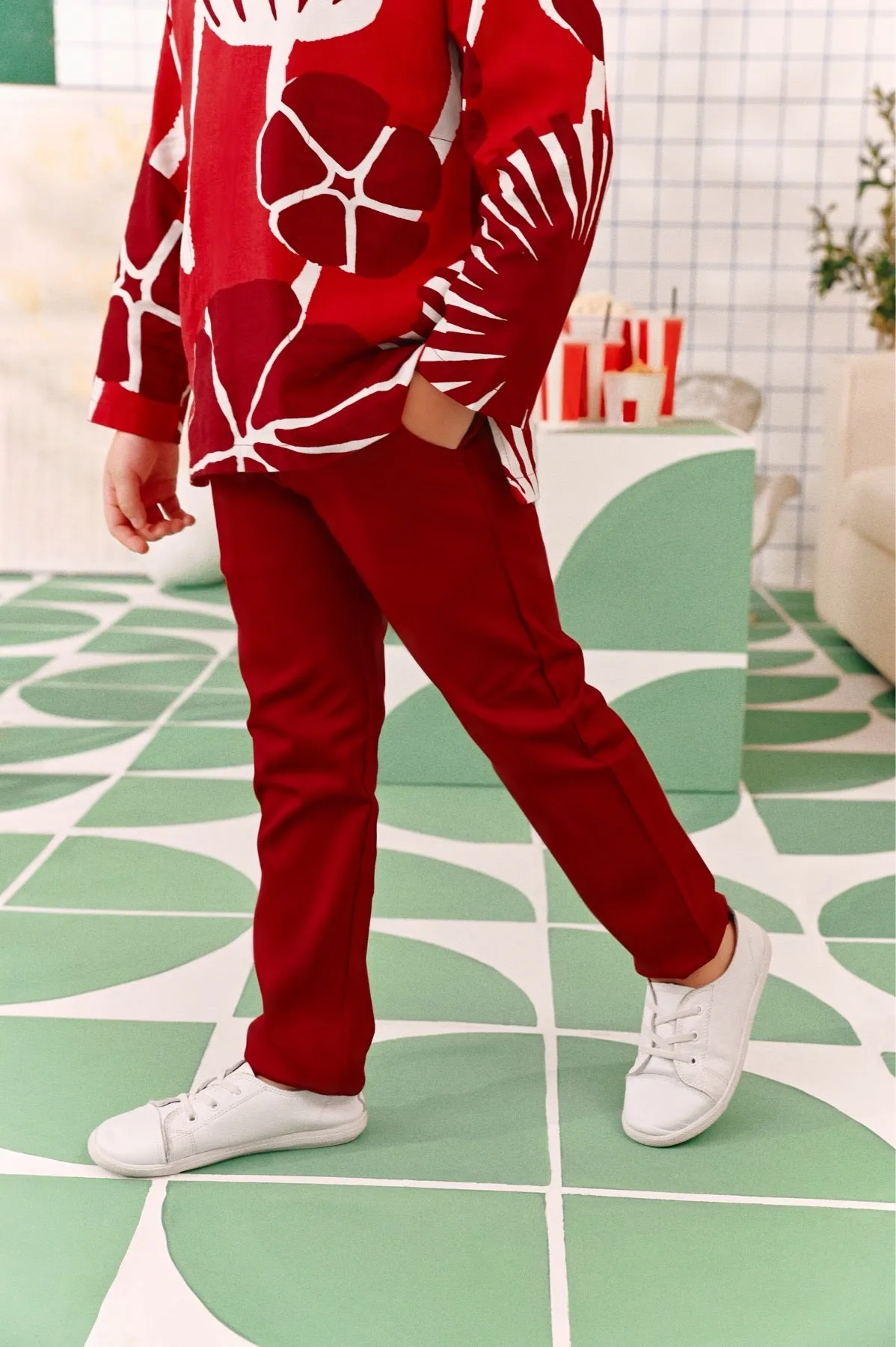 The Perfect Slim Fit Pants - Maroon