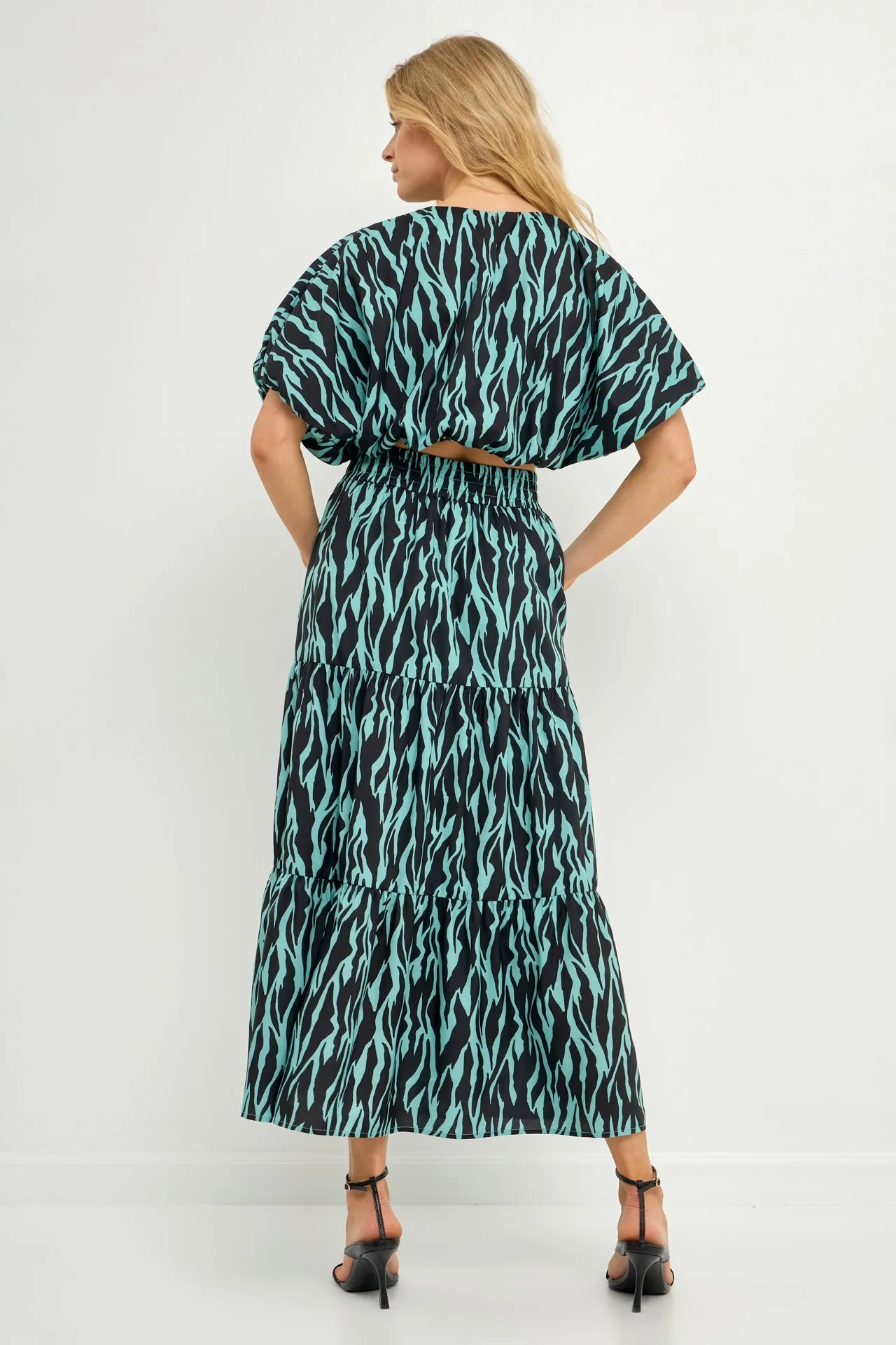Tiger Print Maxi Skirt