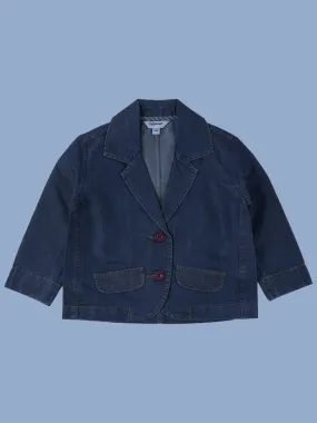 ToffyHouse Classic Indigo Corduroy Blazer with Patch Pockets