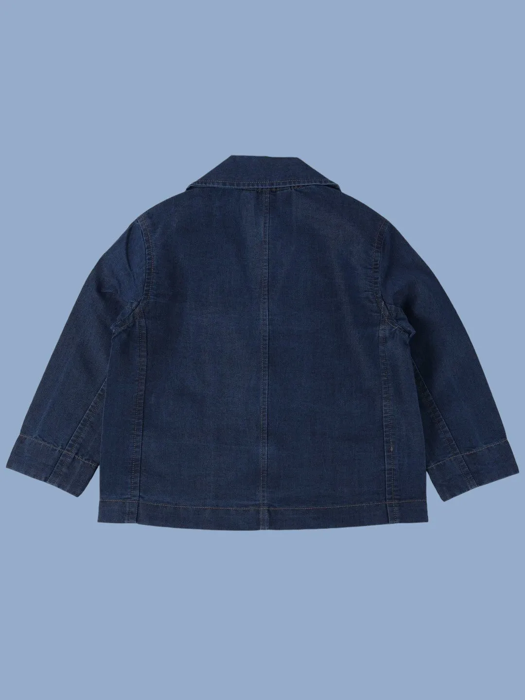 ToffyHouse Classic Indigo Corduroy Blazer with Patch Pockets