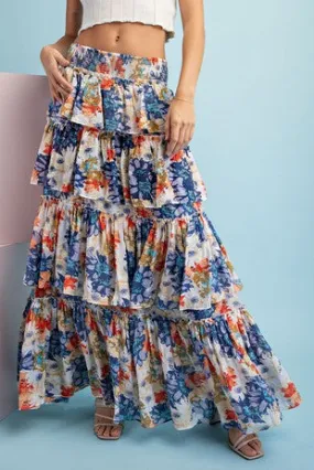 TOMATO GARDEN RUFFLE SKIRT