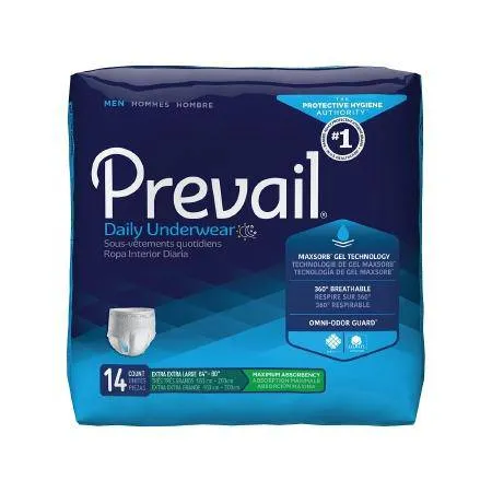 Underwear Prevail Men 2XLG 64-80" (14/Bag)