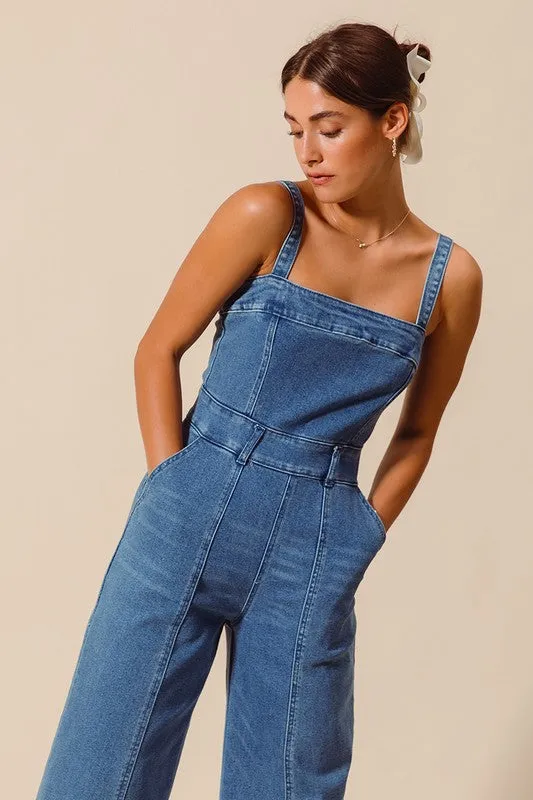 Urban Edge Denim Jumpsuit