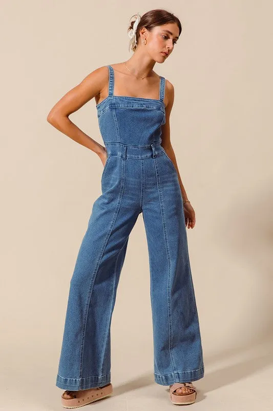 Urban Edge Denim Jumpsuit