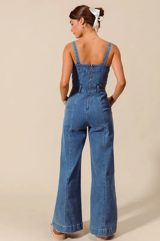 Urban Edge Denim Jumpsuit