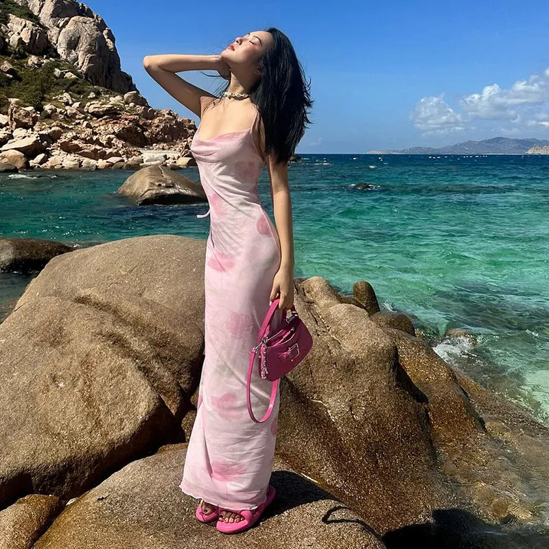 Vvsha Lennix Mesh Maxi Dress