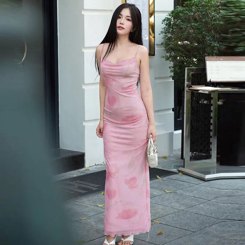 Vvsha Lennix Mesh Maxi Dress