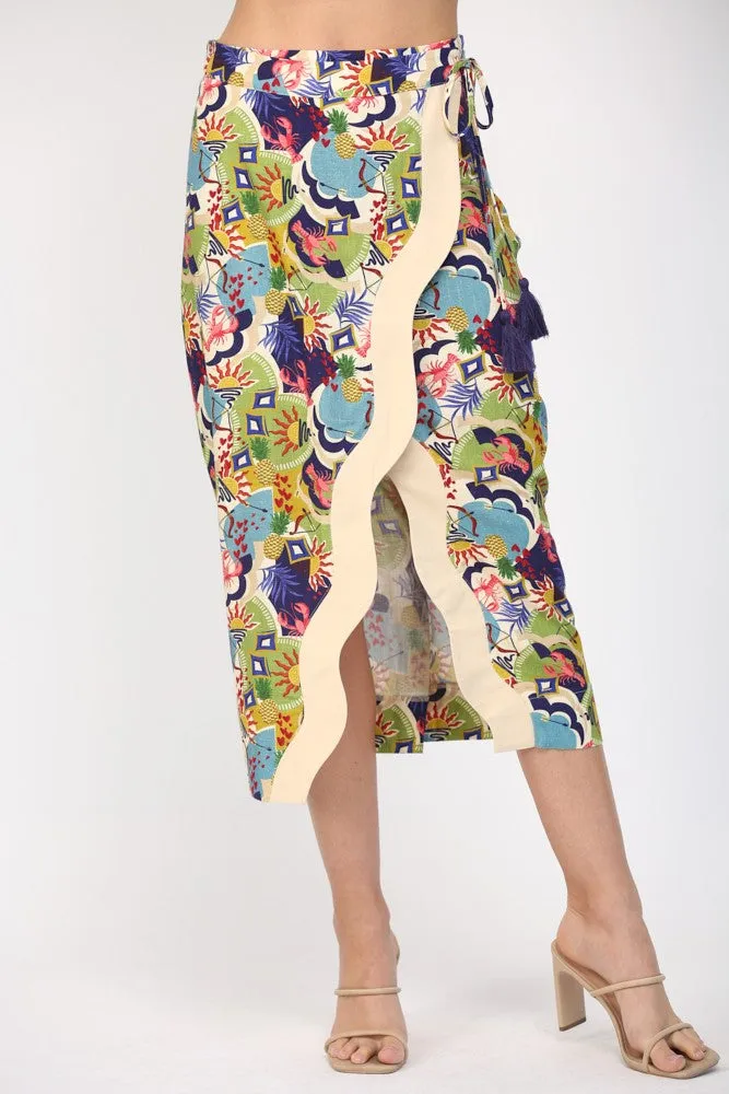 Wave Island Wrap Skirt