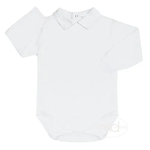 White Point Collar Long Sleeved Onesie