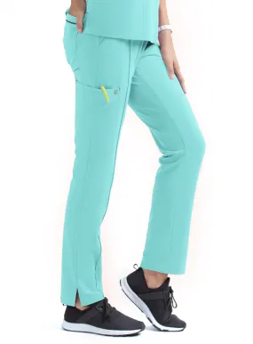 Women's Full Waistband Pant by Maevn (Regular) XS-3XL / Aruba Blue