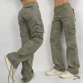Y2K Camo Cargo Pants - Small